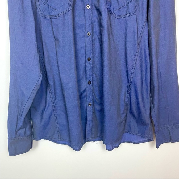 NWT BKE Buckle Easy Care Casual Navy Blue Button Down Shirt Mens XXXL 3XL Work - Picture 6 of 12